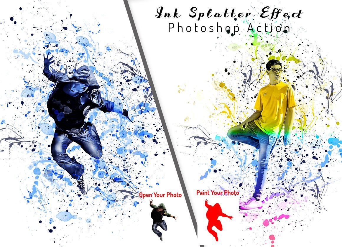 CreativeMarket - Ink Splatter Effect PS Action 6347090