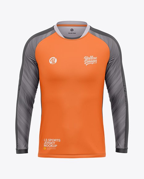 Long Sleeve Raglan Jersey Mockup 86687