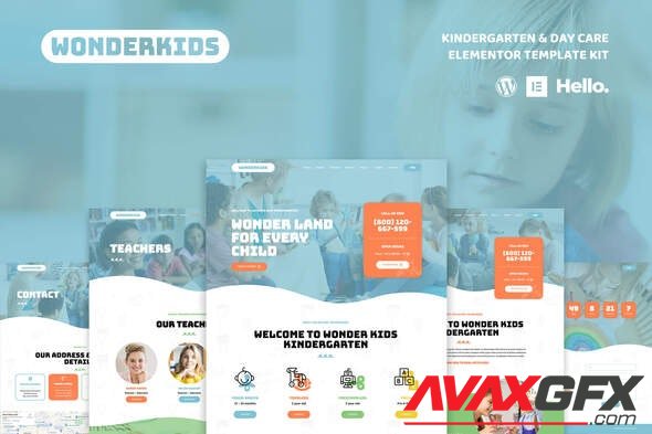 ThemeForest - Wonderkids v1.0.2 - Kindergarten & Children Day Care Elementor Template Kit - 33264217