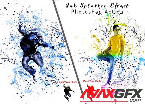 Ink Splatter Effect PS Action - 6347090