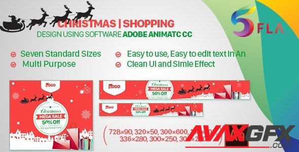 CodeCanyon - Christmas Shopping HTML 5 Banner Ad- Animate CC v1.0 - 33285807
