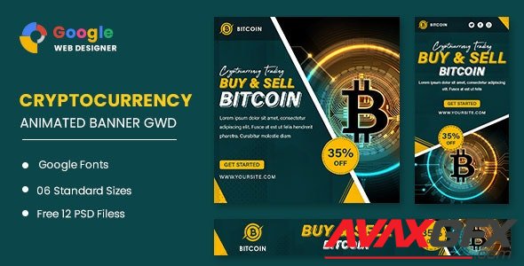 CodeCanyon - Cryptocurrency Bitcoin Animated Banner Google Web Designer v1.0 - 33278502