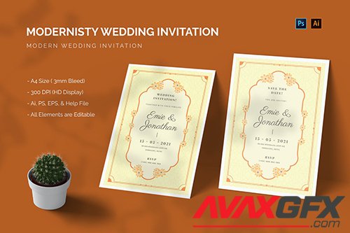 Modernisty - Wedding Invitation E5NAEMX