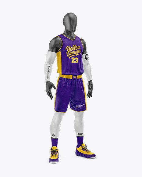 Basketball Kit Mockup - Half Side View 86773