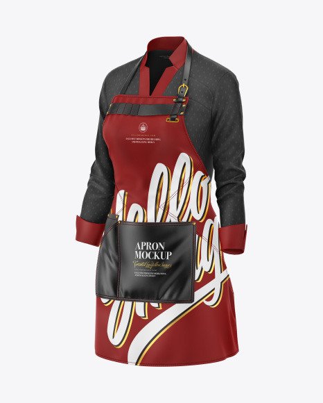 Apron With Shirt Mockup 86879