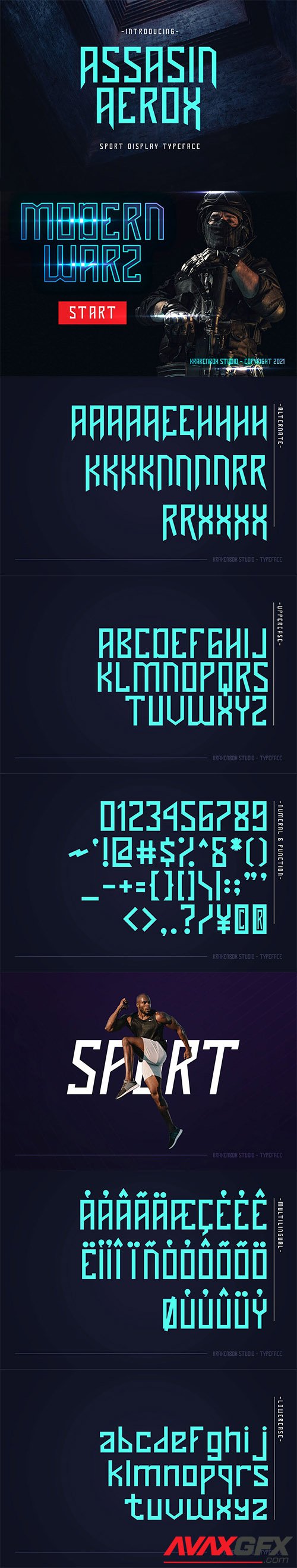 Assasin Aerox - Sport Typeface 6340857