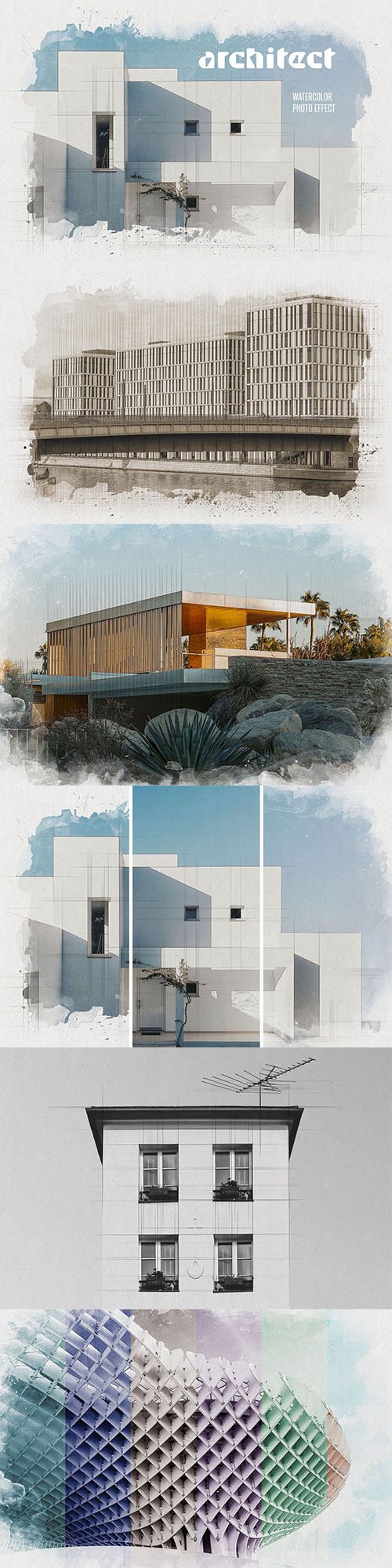 CreativeMarket - Architect Watercolor Photo Effect 5956160