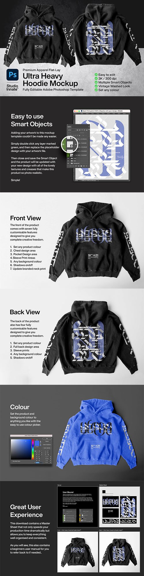 CreativeMarket - Ultra Heavy Hoodie Mockup 5953613