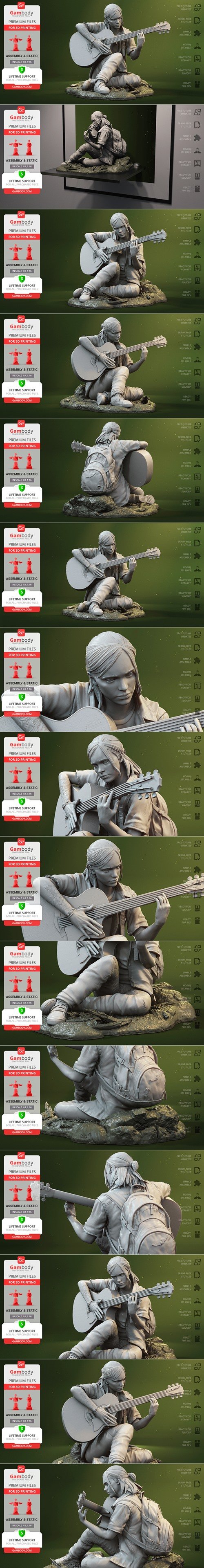 Ellie with Guitar – 3D Printable STL.jpg