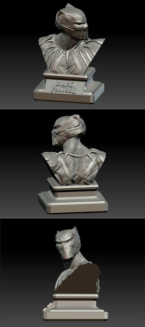 Black Panther Bust – 3D Printable STL