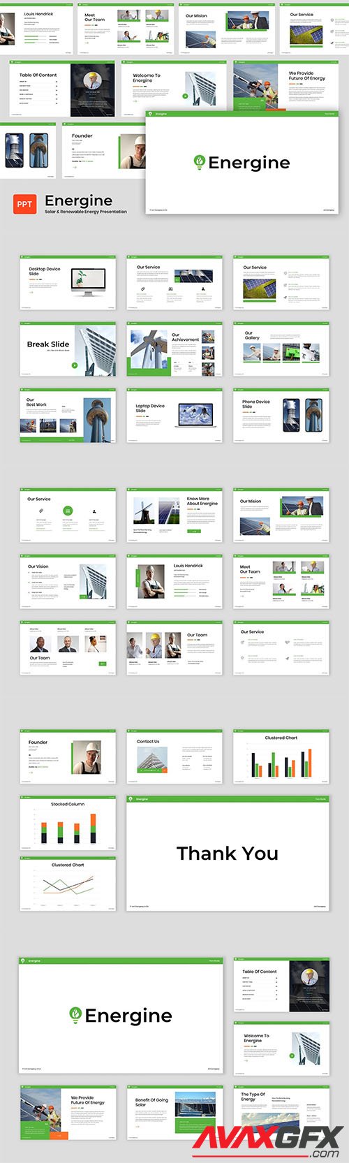 Energine - Solar & Renewable Energy - Powerpoint, Keynote and Google Slides Template