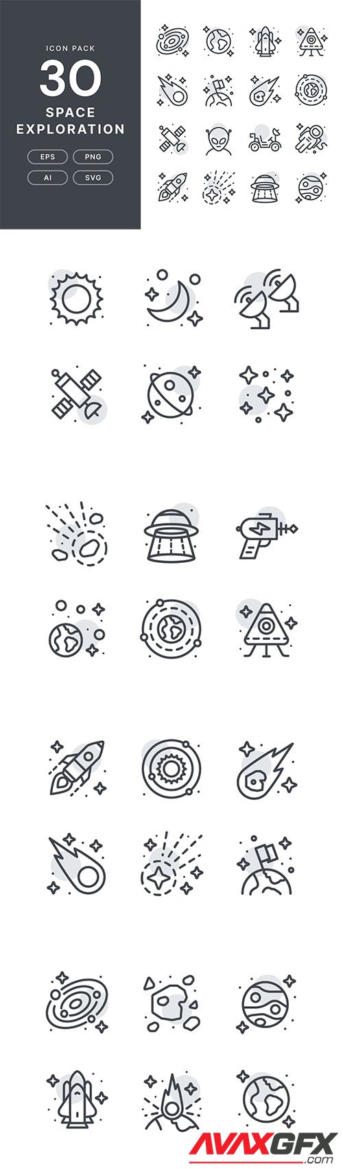 Space Exploration Icon Pack Q5G2RY8