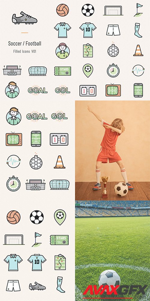 Soccer / Football Filled Icons - Volume 01 2JHVMTR