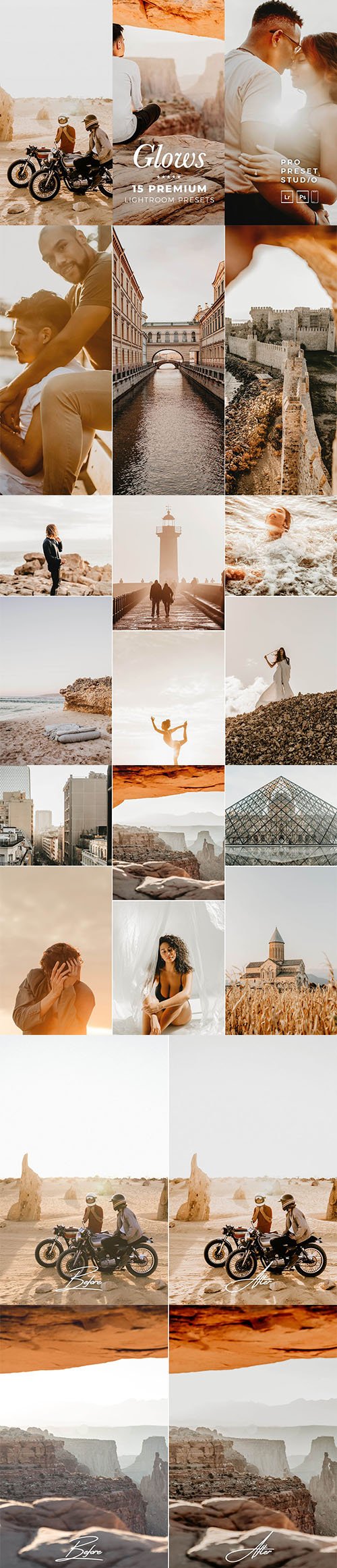 CreativeMarket - Glows Presets for Lightroom 6220374