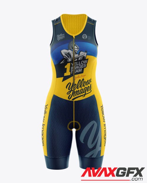 Womens Cycling Skinsuit Mockup 40231