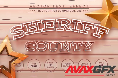 Sheriff County - Edit Text Effect - 6359218