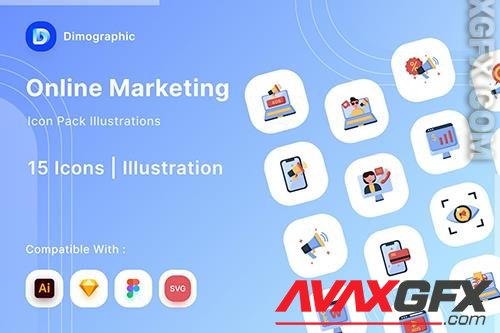 Online Marketing Icon Pack 48HJ34H