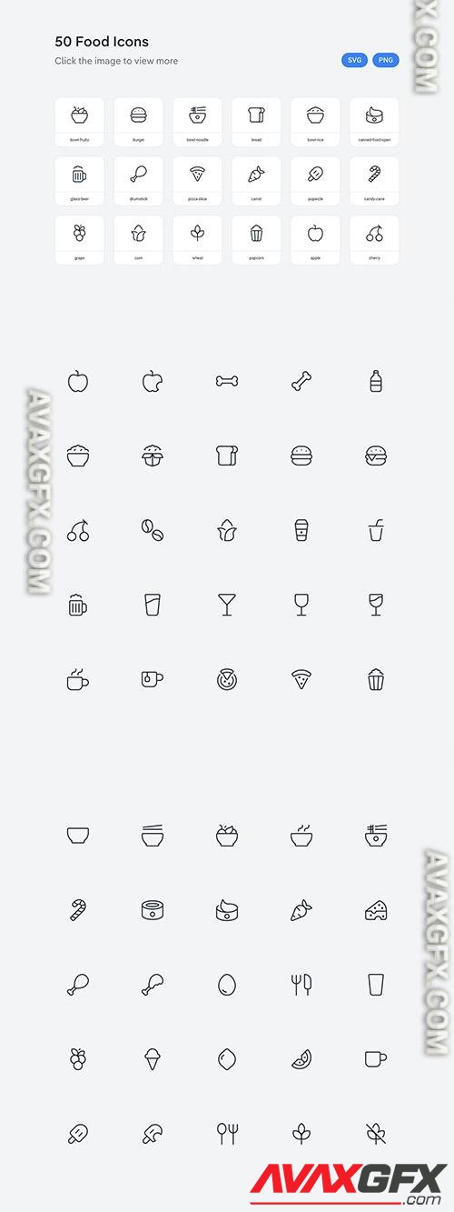 Food icons - Line H3EPGWU