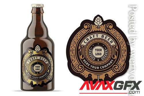 CM - Vintage Style Beer Label Layout 6288608