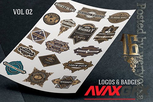 Pack of logos and badges - 9W8TUA3