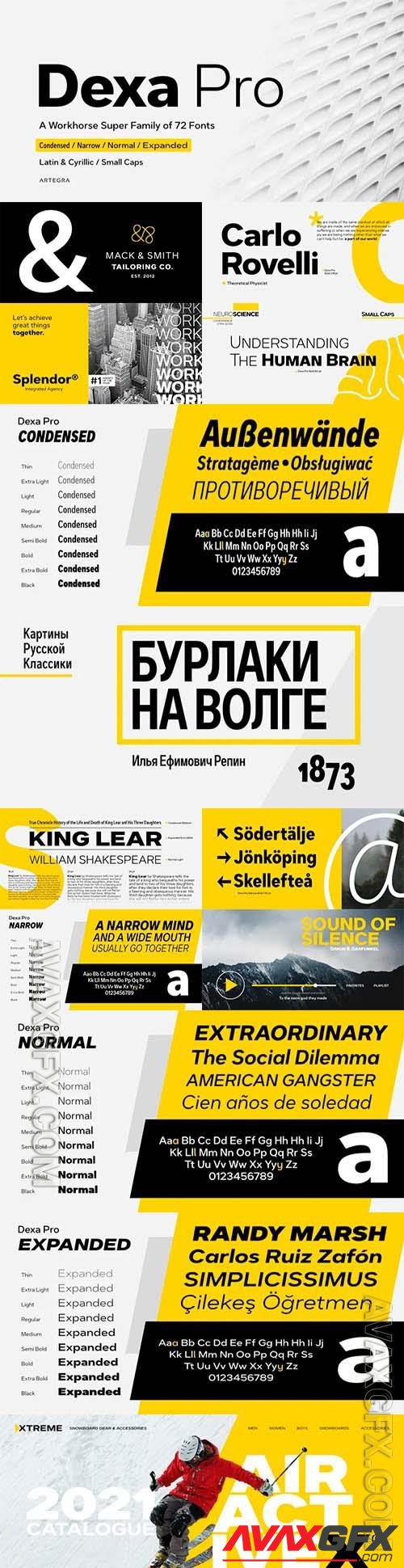 Dexa Pro font family