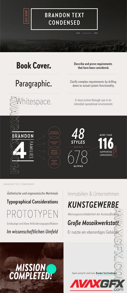 Brandon Text Condensed font family