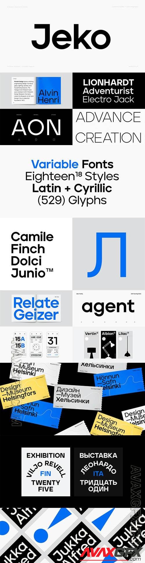 Jeko font family