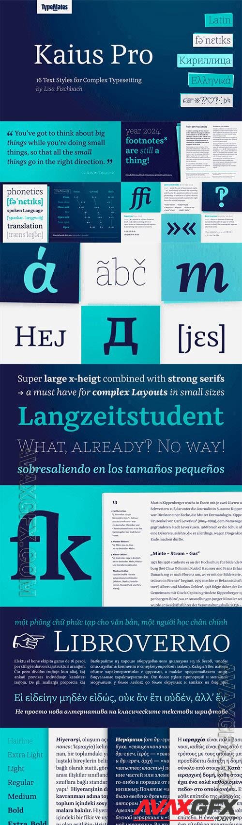 Kaius Pro font family