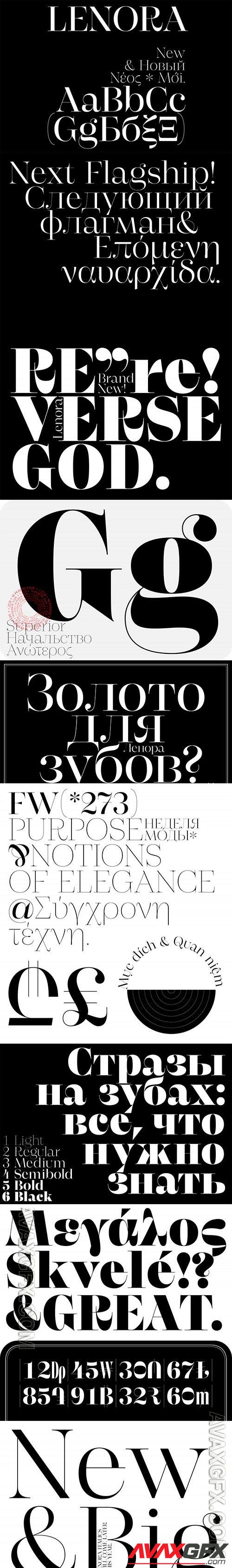 Lenora font family