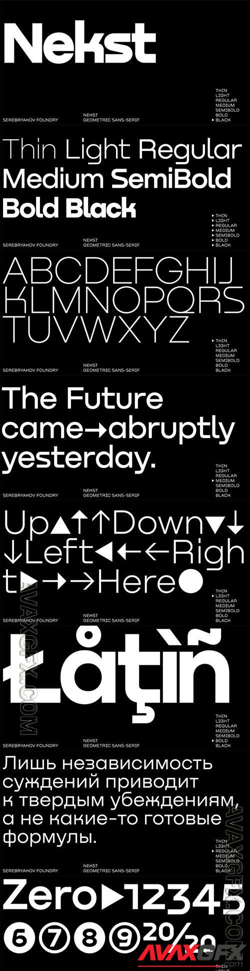 Nekst font family