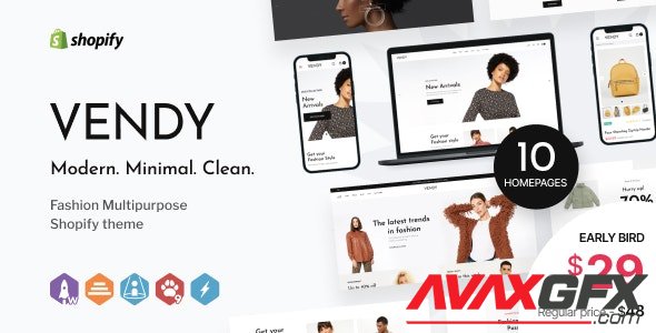 ThemeForest - Vendy v1.0.0 - Multipurpose Shopify Theme for Fashion - 31901809