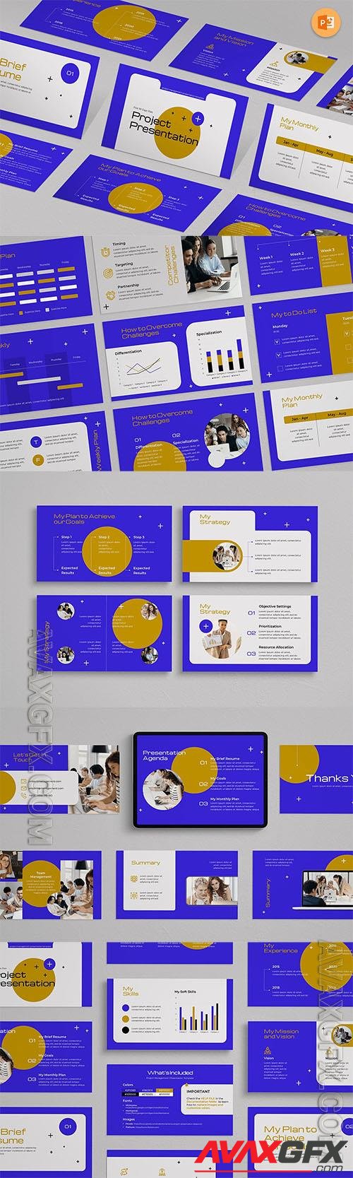 Project Presentation PowerPoint and Google Slides Template