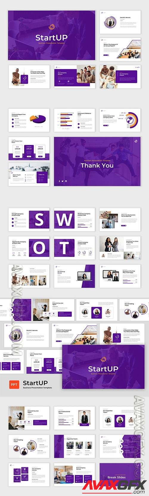 Start Up - Business Presentation Powerpoint, Keynote and Google Slides Template