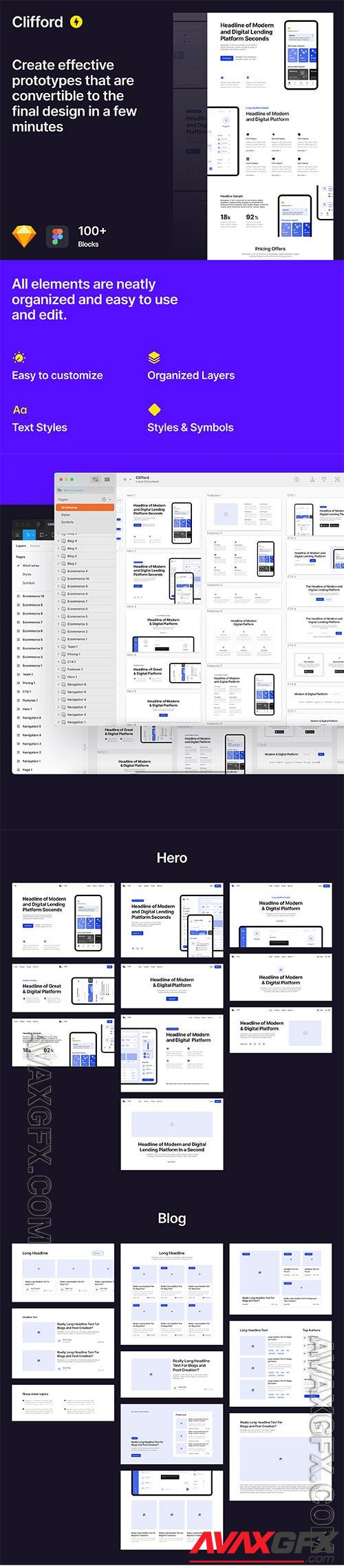 Clifford - Web Wireframe Kit
