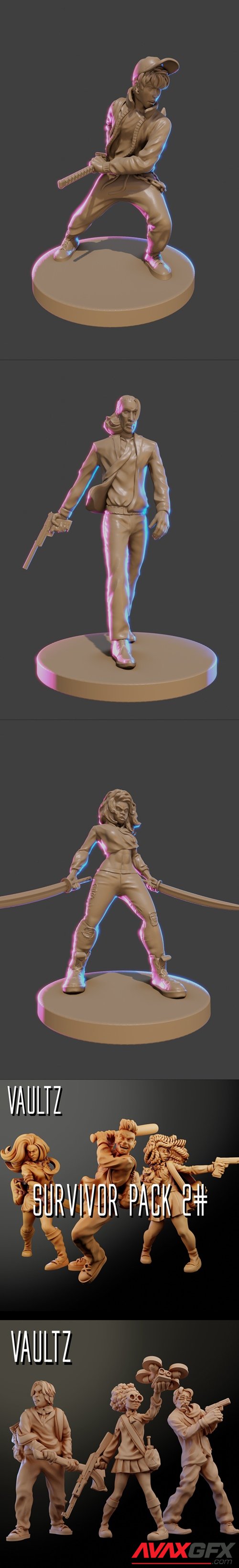 Vault Z - Survivor Pack 1-4 – 3D Printable STL