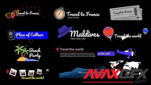 Travel Lower Thirds 33321585 (VideoHive)