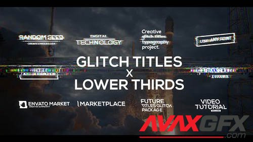 Glitch Titles X Lower Thirds Pack 33319932 (VideoHive)