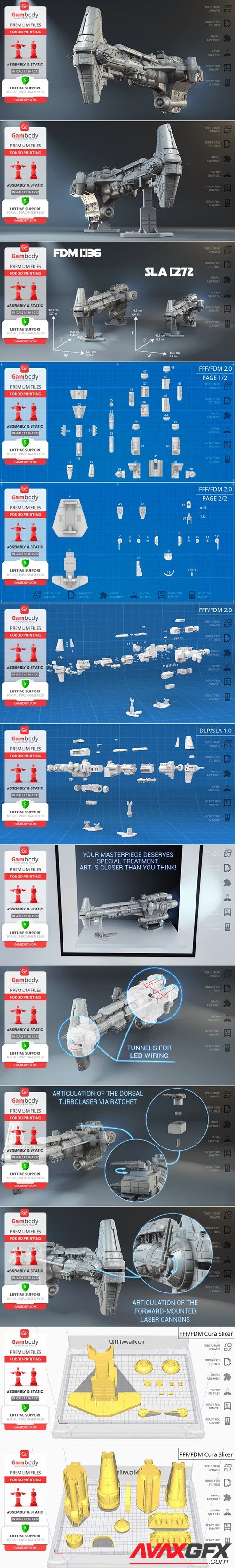 Hammerhead Corvette – 3D Printable STL