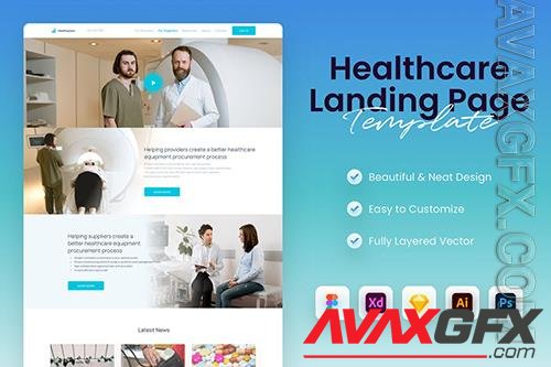 Healthcare Landing Page Template 8WR835Q