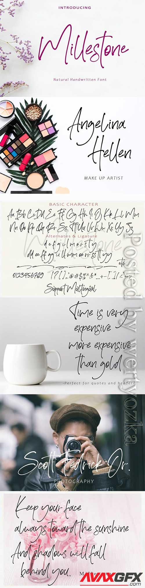 Creativemarket Font Millestone - Stylish Handwritten