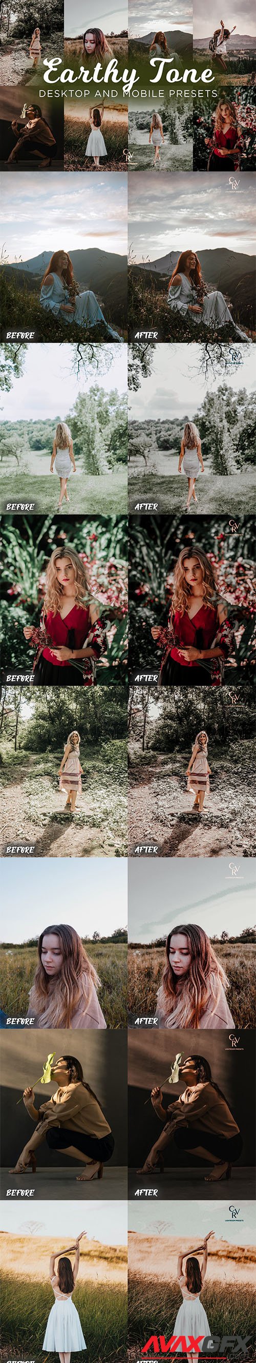 CreativeMarket - 6 Earthy Tone Lightroom Presets 6321501