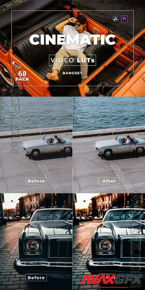 Bangset Cinematic Pack 68 Video LUTs HTUAQVT