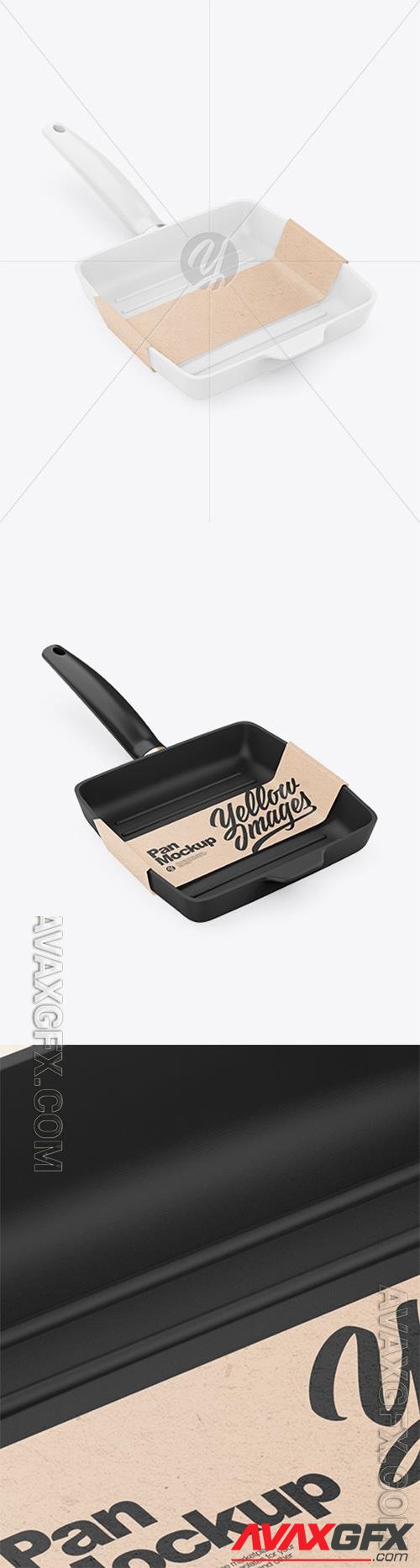 Grill Frying Pan with Kraft Paper Label Mockup 84595 TIF