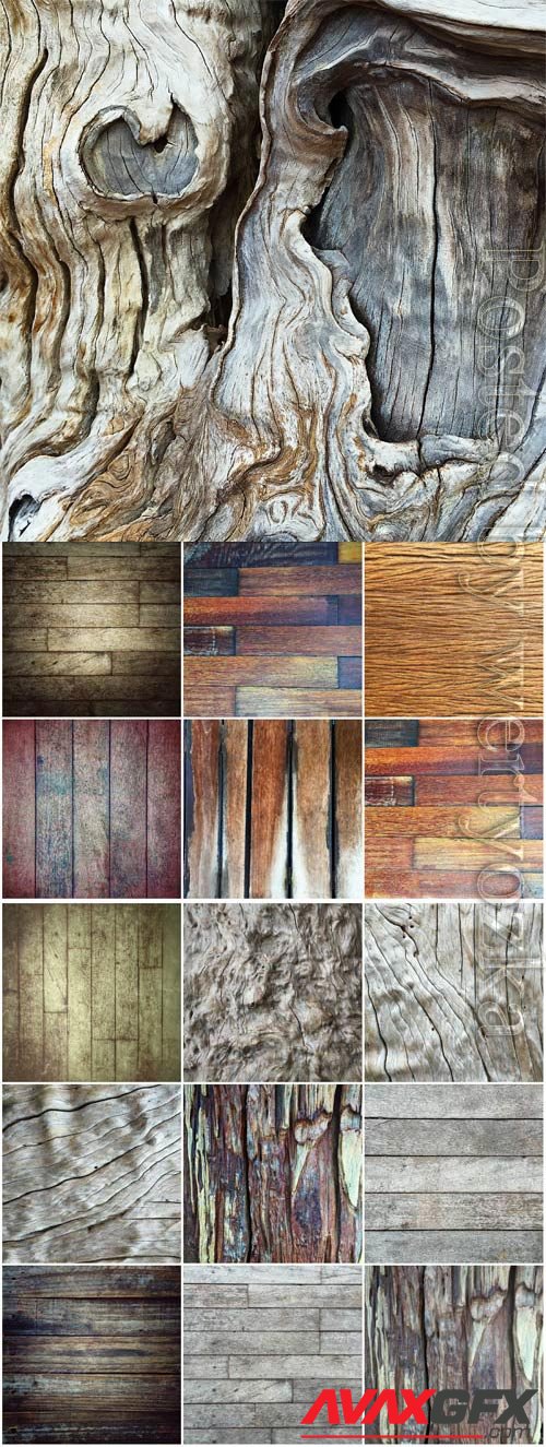 Various wood texture stock photo