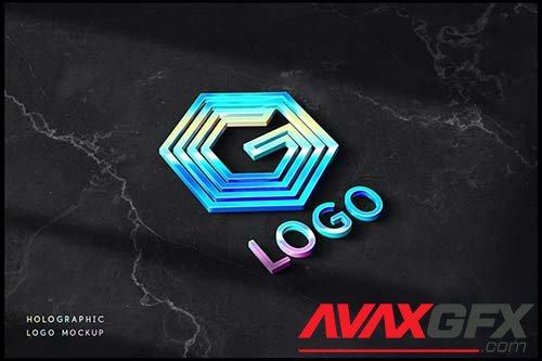 Holographic Logo Mockup