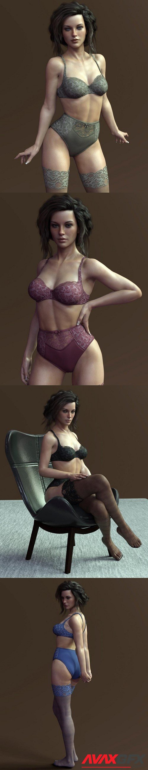 X-Fashion Muse Lingerie for Genesis 8 Female(s)