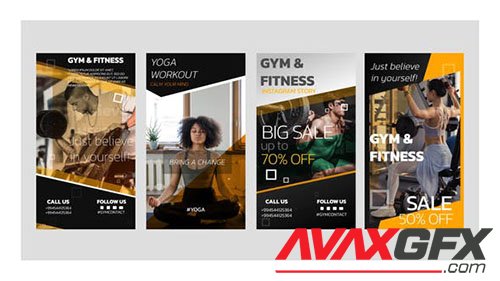 Gym and Fitness Instagram stories 33337665 (VideoHive)