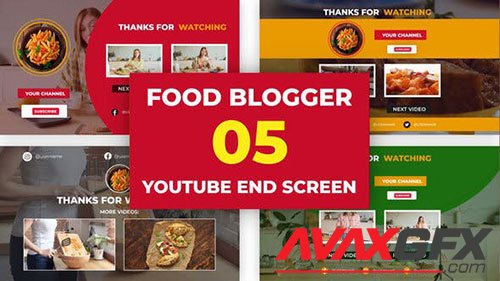 Food Channel Youtube End Screen 33342409 (VideoHive)