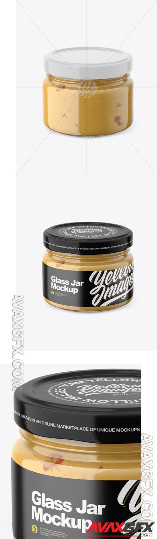 Glass Jar with Sauce Mockup 86285 TIF