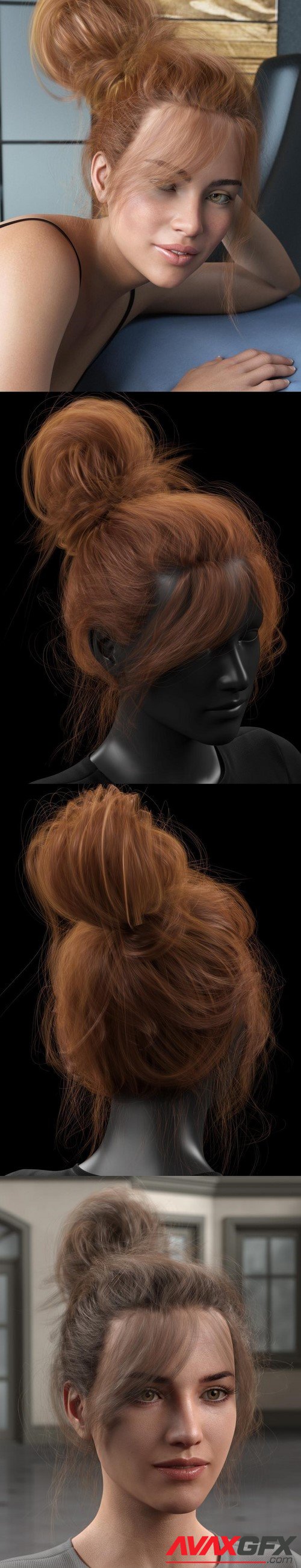 Everyday Updo 2 Hair for Genesis 3 and 8